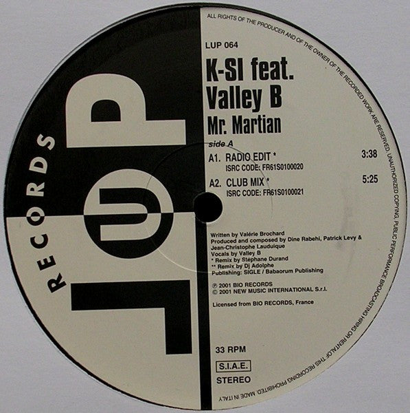 K-Si, Valley B – Mr Martian (12", Italy - 2001)