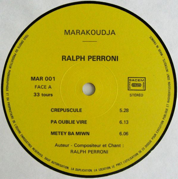 Ralph Perroni – Ralph Perroni (LP, Album, France)