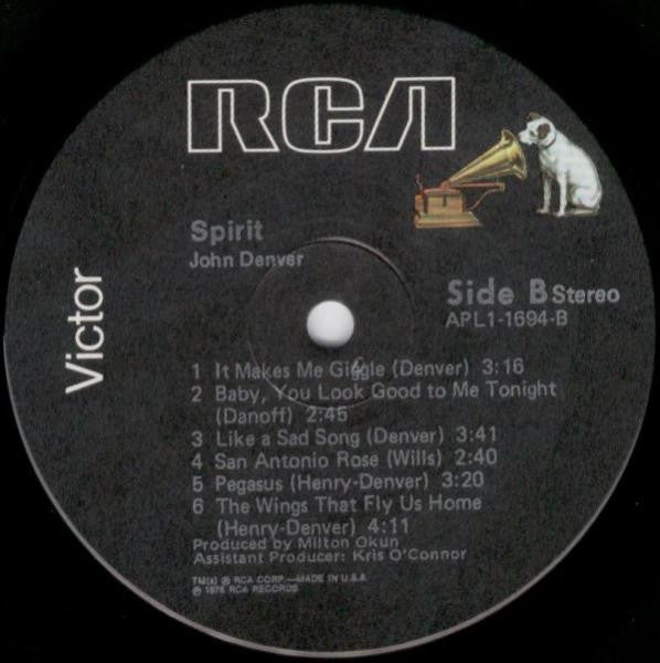 John Denver – Spirit (LP, Album, US - 1976)