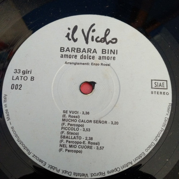 Barbara Bini – Amore Dolce Amore... (LP, Italy)