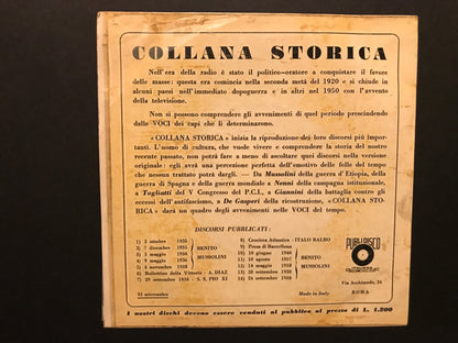 Benito Mussolini – Discorso 9 Maggio 1936 (Proclamazione Dell'Impero) (7", Italy)