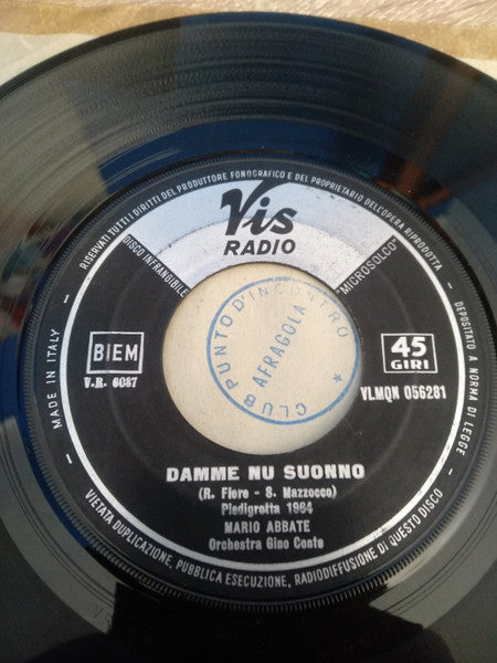 Mario Abbate (2), I Cantanti Della Vis – Damme Nu Suonno / Centomila Cuori (7", Italy - 1964)