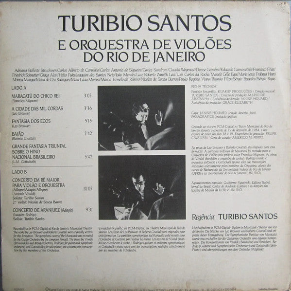 Turibio Santos, Orquestra De Violões Do Rio de Janeiro – Turibio Santos E Orquestra De Violões Do Rio De Janeiro (LP, Album, Brazil - 1984)