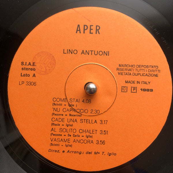 Lino Antuoni – Lino Antuoni (LP, Album, Italy - 1989)