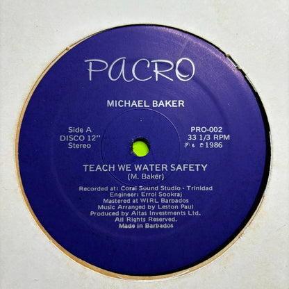 Michael Baker (12) – Teach Me Water Safety (12", Barbados - 1986)