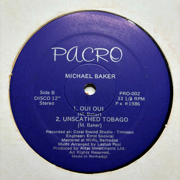 Michael Baker (12) – Teach Me Water Safety (12", Barbados - 1986)