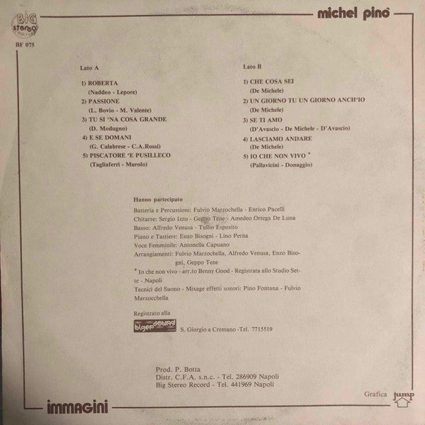 Michel Pinò – Immagini (LP, Album, Italy - 1984)