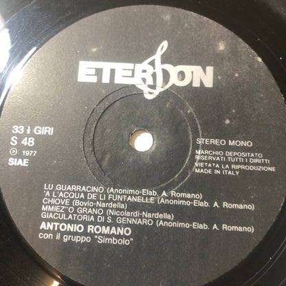 Antonio Romano (2), Simbolo (2) – Cicerenella ('A Bonafficiata) (LP, Italy - 1977)