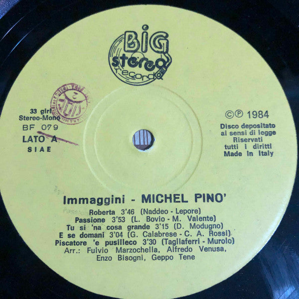 Michel Pinò – Immagini (LP, Album, Italy - 1984)