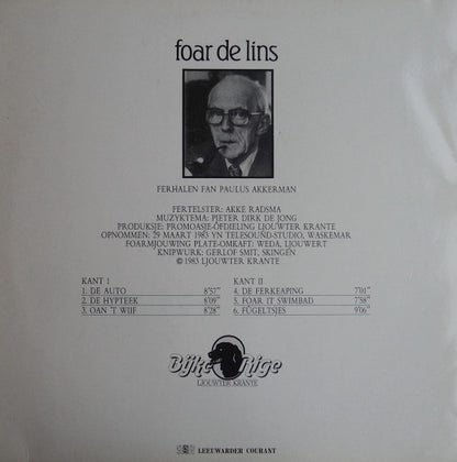 Paulus Akkerman, Akke Radsma – Foar De Lins (LP, Album, Netherlands - 1983)