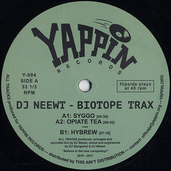 DJ Neewt – Biotope Trax (12", Germany - 2017)