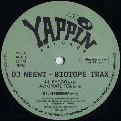 DJ Neewt – Biotope Trax (12", Germany - 2017)
