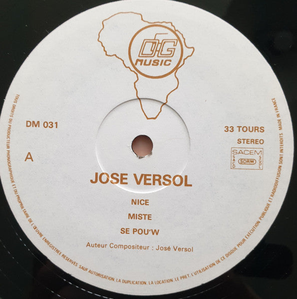José Versol – Myste (LP, France - 1987)