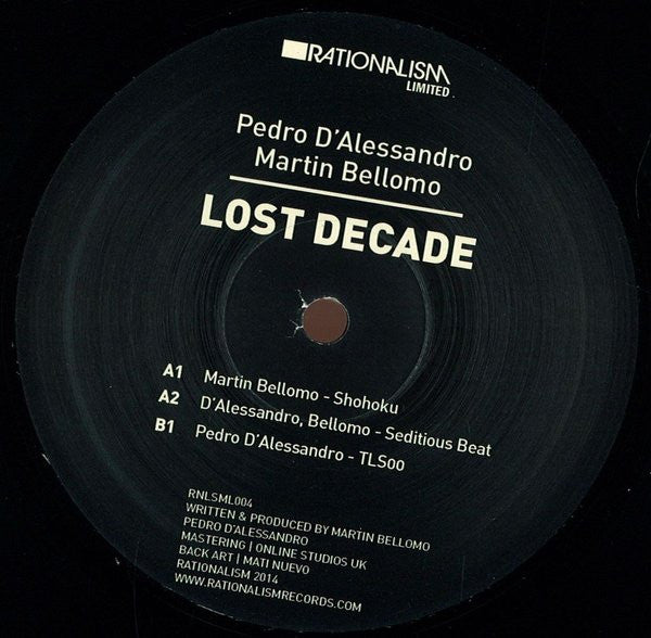 Martin Bellomo, Pedro D'Alessandro – Lost Decade (12", Argentina - 2014)