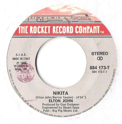 Elton John – Nikita (7", Italy - 1985)
