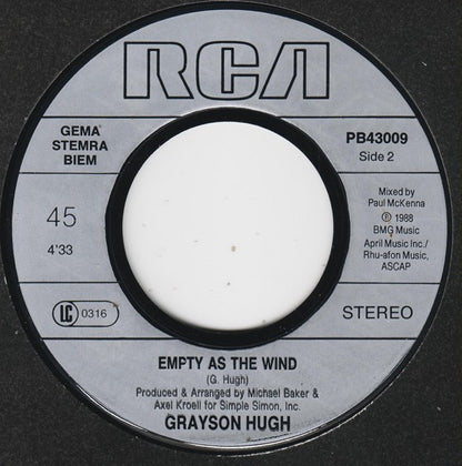 Grayson Hugh – Talk It Over (7", Europe - 1989)