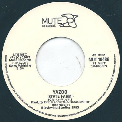 Yazoo – Nobody's Diary  (7", Italy - 1983)