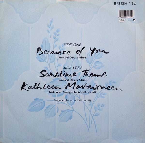 Kevin Rowland, Dexys Midnight Runners – Because Of You (12", UK - 1986)