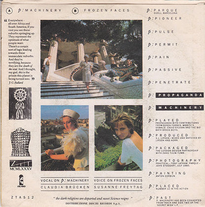 Propaganda – p: Machinery (7", Italy - 1985)