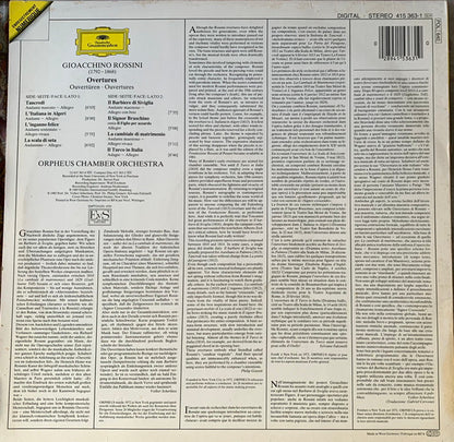 Gioacchino Rossini, Orpheus Chamber Orchestra – Overtures (LP, Germany - 1985)