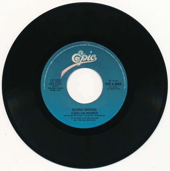 George Michael – Careless Whisper (7", Italy - 1984)