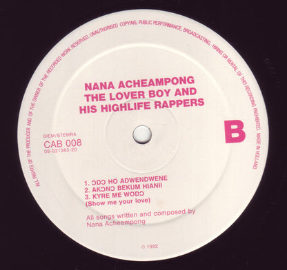 Nana Acheampong – The Lover Boy And His Highlife Rappers (LP, Album, Netherlands - 1992)