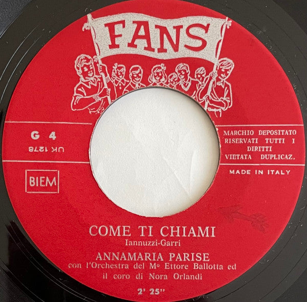 Annamaria Parise – Tu Devi Capire (7", Italy - 1965)