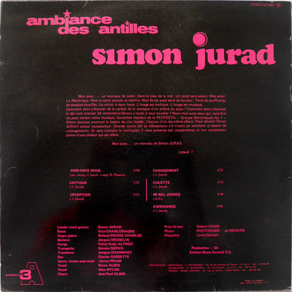 Simon Jurad – Ambiance Des Antilles (LP, Album, France)