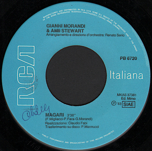 Gianni Morandi, Amii Stewart – Grazie Perché (7", Italy - 1983)