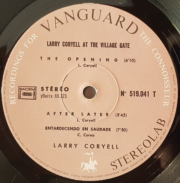 Larry Coryell – At The Village Gate (LP, Album, France - 1971)