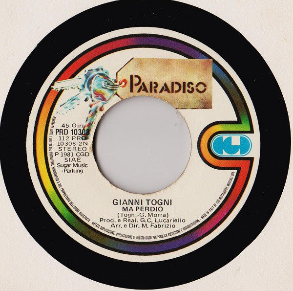 Gianni Togni – Semplice (7", Italy - 1981)