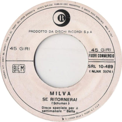 Milva – Se Ritornerai / Come Ci Vedono Loro (7", Italy - 1968)