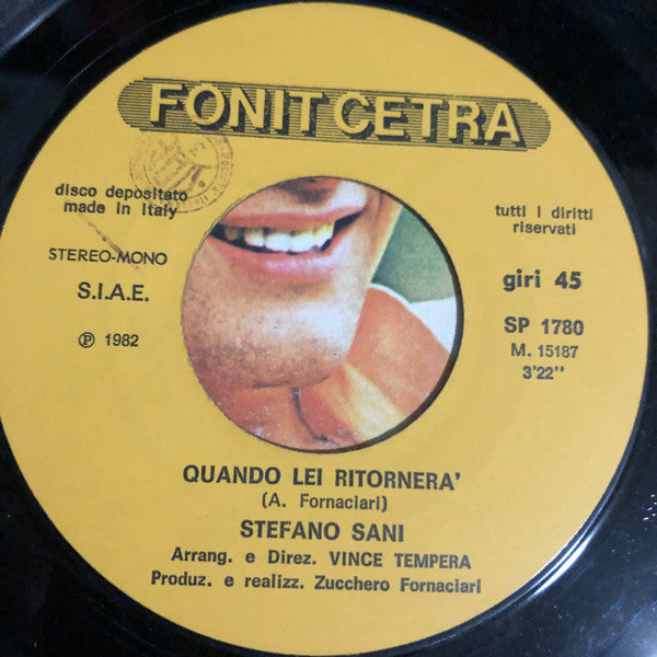 Stefano Sani – Quando Lei Ritornerà (7", Italy - 1982)