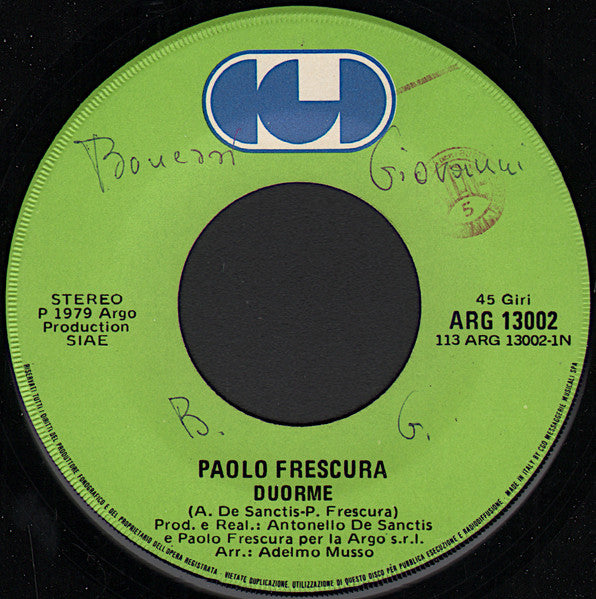 Paolo Frescura – Duorme (7", Italy - 1979)
