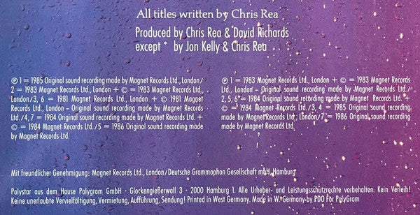 Chris Rea – Herzklopfen (LP, Compilation, Germany - 1986)