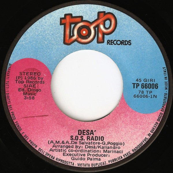 Desa' – S.O.S. Radio (7", Italy - 1986)
