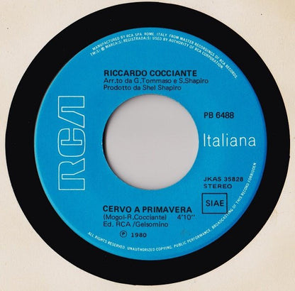 Riccardo Cocciante – Cervo A Primavera / Il Sufflè Con Le Banane (7", Italy - 1980)