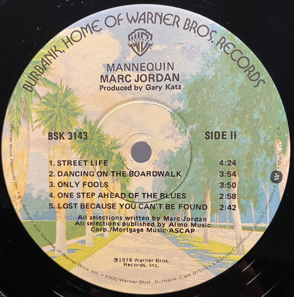 Marc Jordan – Mannequin (LP, Album, US - 1978)
