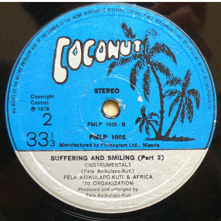 Fela Kuti, Africa 70 – Shuffering And Shmiling (LP, Album, Nigeria - 1978)