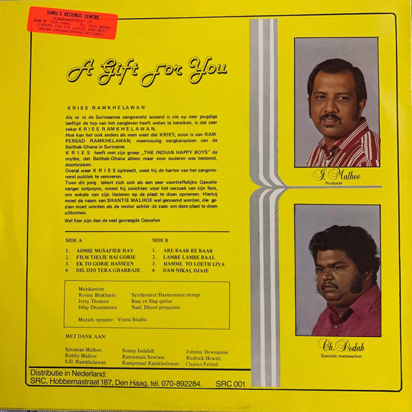 Kries Ramkhelawan – A Gift For You (LP, Album, Netherlands)