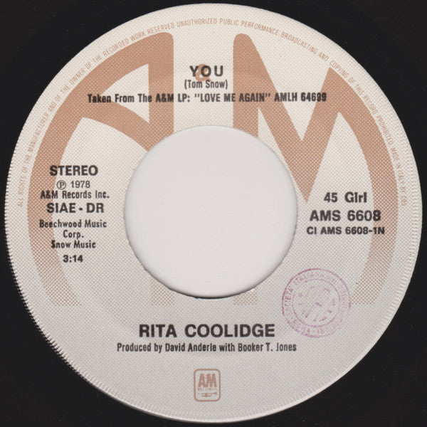 Rita Coolidge – You (7", Italy - 1978)