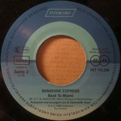 Sunshine Express – We Are Livin' (7", Germany - 1989)