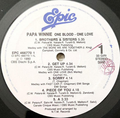 Papa Winnie – One Blood One Love (LP, Album, Italy - 1990)