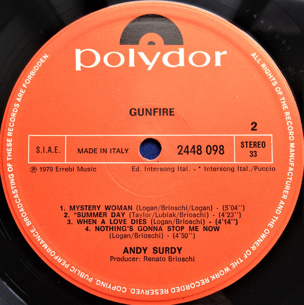 Andy Surdi – Andy Surdy (LP, Italy - 1979)
