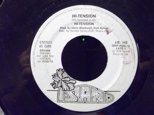 Hi-Tension, Johnny Wakelin – Hi Tension / Afro Afrique (7", Italy - 1978)