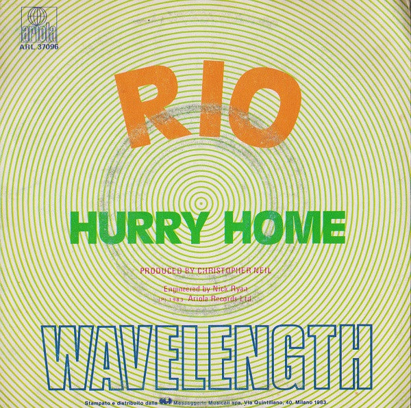 Wavelength (5) – Rio (7", Italy - 1983)