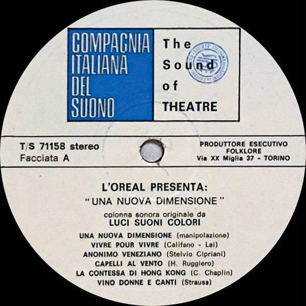 Unknown Artist, José Villamor – ... La Nuova Dimensione - Colonna Sonora Originale Da Luci Suoni Colori (LP, Album, Italy - 1969)
