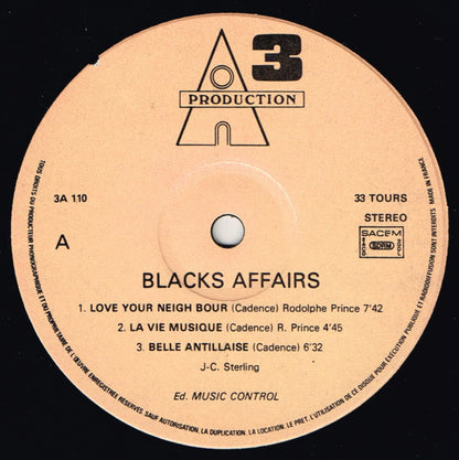Black Affairs – Love Your Neighbour (LP, Album, France - 1978)