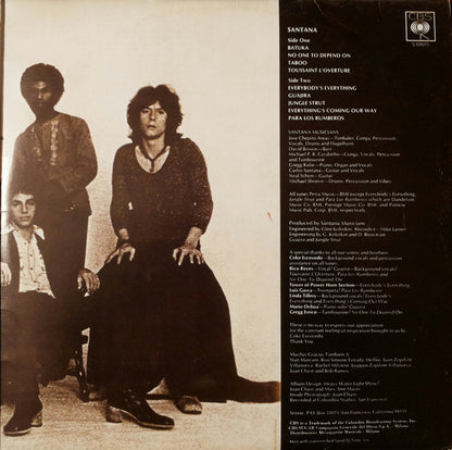 Santana – Santana (LP, Album, Italy - 1971)
