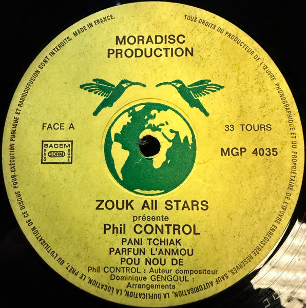 Zouk All Stars – Zouk All Stars Presente Phil Control (LP, France - 1988)